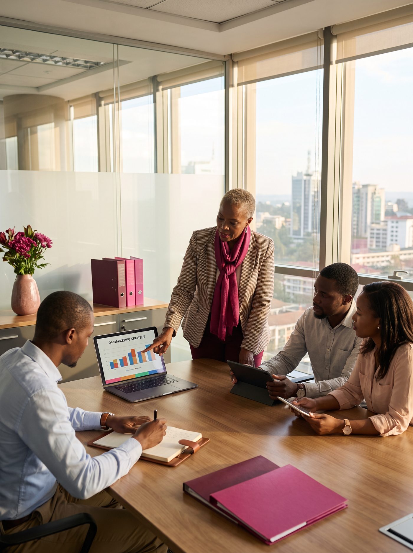Wambui Kuria providing strategic leadership to a marketing team